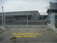 Thi công sơn polyurethane (Pu) sắt thép hàng rào, mái che, khung rào